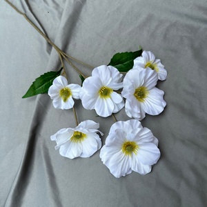 PT-1009 Flor Artificial en Oferta, Amapola de Seda con Aspecto Realista, 6 Cabezas, Rama de Amapola para Arreglos Florales - Product Image 6
