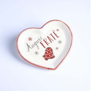 Piatto a Forma di Cuore con Design Natalizio Auguri Frat per Regalo a Fratello - Product Image 1