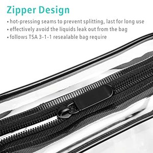 Da un quarto di misura in PVC trasparente portaoggetti impermeabile da viaggio con impugnatura da 5 pezzi per articoli da toeletta custodia cosmetica compatibile con <span class=keywords><strong>Mak</strong></span> - Product Image 4