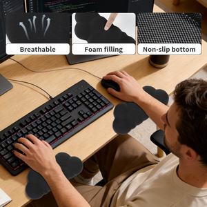 Nouveau tapis de souris en PORON antidérapant en forme de L avec coussinets de bord pour clavier à mémoire de forme, <span class=keywords><strong>repose</strong></span>-poignet pour jeux et <span class=keywords><strong>bureau</strong></span> - Product Image 3