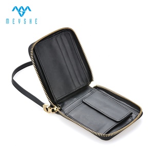 <span class=keywords><strong>Portafoglio</strong></span> personalizzato da <span class=keywords><strong>donna</strong></span> in vera pelle nera Vintage con cerniera a catena, tasca portamonete di lusso direttamente dalla fabbrica - Product Image 3