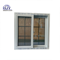 Ventana Corredera Moderna con Apertura Horizontal, Marco de PVC y Acero Plástico Resistente a Huracanes para Uso en Apartamentos