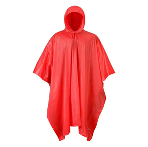 Vente directe d'usine Imperméable Durable Camping Randonnée PVC Cape de <span class=keywords><strong>pluie</strong></span> rouge avec capuche pour adultes - Product Image 1