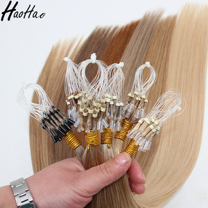 Extensions capillaires à micro-anneaux en cheveux humains Remy, perles à micro-anneaux, liens à boucles, vente en gros Haohao Hair - Product Image 3