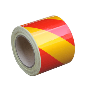 Jintu màu vàng đen phản quang <span class=keywords><strong>PVC</strong></span> Twill tầng cảnh báo Băng ISO tiêu chuẩn 0.13mm Độ dày an toàn Nhãn dán nhãn - Product Image 5