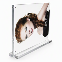 Cadre photo transparent en acrylique avec support en cristal pour certificat d'honneur, découpe personnalisée pour cadre en acrylique