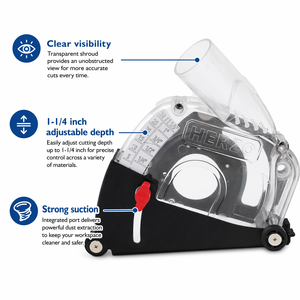 HERZO Universal 5 Inch <span class=keywords><strong>Angle</strong></span> <span class=keywords><strong>Grinder</strong></span> Cutting Dust Shroud Plastik+Logam Aksesoris Perkakas Listrik 16 Pcs/kotak - Product Image 2
