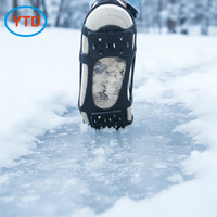 Crampons antidérapants YTD en caoutchouc durable à 24 dents pour la marche sur glace, idéaux pour la randonnée et l'escalade, modèle YTD-019