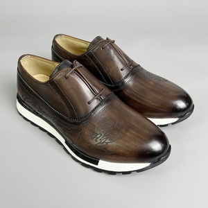 Chaussures de ville légères en cuir pleine fleur de qualité supérieure pour hommes, style britannique, respirantes, toutes saisons, décontractées - Product Image 6