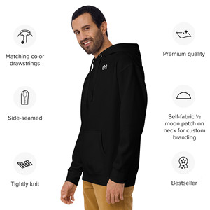 Felpa con Cappuccio Unisex Pesante 500GSM con Zip, Ricamo 3D e Stampa Serigrafica - Product Image 6