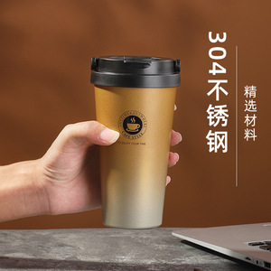 Stainless Steel Tumbler 500Ml Vacuum <b>Insulated</b> Travel Coffee <b>Mug</b> With Handle For Outdoor Use - Product Image 3