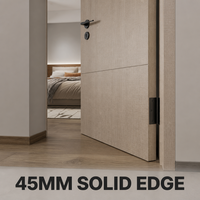 Porte intérieure de luxe en bois massif, style néo-classique, double battant, avec panneau sculpté motif médaillon blanc et or, taille personnalisée pour chambre, villa, hôtel