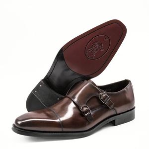 Zapatos de Vestir de Cuero Genuino Negro para Hombre, con Hebilla y Punta Puntiaguda, para Oficina y Uso Profesional - Product Image 4