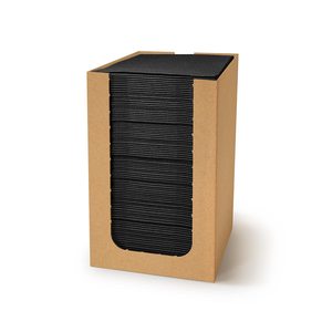 Serviettes de cocktail noires aspect tissu, jetables, carrées, pour dîner, fournitures de fête, ensemble de nappes pour restaurant et café - Product Image 1