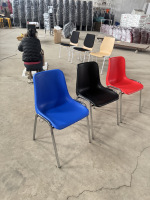Chaise empilable et connectable en acier inoxydable, cadre ergonomique antirouille pour événements, formations et conférences