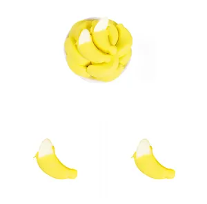 Caramelos de goma con forma de fruta suave a granel personalizados caramelos de gelatina de plátano pelado 4D