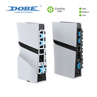 Ventilateur de refroidissement DOBE PS5 Pro avec contrôle de la température, refroidisseur externe à 3 ventilateurs avec lumière RGB, port de charge USB pour accessoires PS5