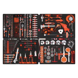 Boîte à outils personnalisée de 235 pièces, boîte à outils de réparation automobile en gros, clé à molette, ensemble d'outils automobiles