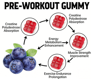 Gomitas <span class=keywords><strong>de</strong></span> Creatina Monohidrato con Extracto <span class=keywords><strong>de</strong></span> Café Verde y Vitamina B12 para Aumentar la Energía - Product Image 5
