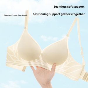Soutien-gorge de sport invisible sans couture pour <span class=keywords><strong>femme</strong></span>, petite poitrine, push-up, contrôle latéral, sans armatures, maintien doux, confort léger pour l'été - Product Image 5