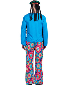 Costume Hippie <span class=keywords><strong>Love</strong></span> <span class=keywords><strong>Peace</strong></span> pour homme adulte-Costume de carnaval fantaisie pour homme vintage des années 70 Gilet de fête Hippie - Product Image 3