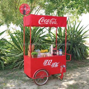 Market Metal Stall Stainless Steel Stand Foldable Food Cart Movable <b>Trolley</b> Outdoor Display Booth Snack Pushcart Pizza Kiosk - Product Image 1