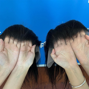 Peluca de Cabello Humano con Frente de Encaje Indio 13x6, Sin Pegamento, HD, Peluca Completa con Frente de Encaje, Cabello Brasileño Liso y Ondulado Profundo para Mujeres Negras - Product Image 3