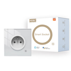 Prise murale intelligente WiFi 13A, prise universelle, panneau en verre, maison intelligente, application Smart Life/Tuya, télécommande, Echo Alexa - Product Image 1