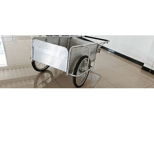 Opvouwbare Utility <span class=keywords><strong>Cart</strong></span> Aluminium Tuin Kar Vouwwagen Lichtgewicht Twee Massieve Wielen Heavy Duty - Product Image 3