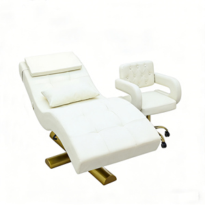 Table de massage hydraulique moderne de luxe pour soins du visage, lit pour extensions de cils, chaise pour extensions de cils, table de massage, table de shampoing, mobilier de salon de beauté incurvé et portable - Product Image 3