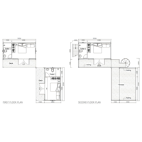 Maisons conteneurs écologiques à plusieurs étages avec terrasse et mur-rideau en verre, proposant plusieurs designs pour la maison de vos rêves