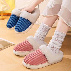 Kadınlar için hafif pamuk terlikler kaymaz taban yumuşak rahat ev ayakkabıları kapalı açık slayt moda - Product Image 3