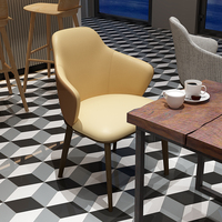 Fauteuil de restaurant moderne en cuir de qualité japonaise de luxe, dossier unique, idéal pour hôtel et chambre à coucher - Vente chaude