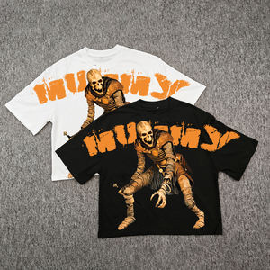 OEM logotipo personalizado 95% algodón 5% Spandex gráfico camisetas Boxy Vintage de gran tamaño comodidad colores serigrafía camiseta para hombres - Product Image 5