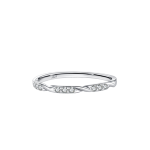 Bague fine en argent S925 motif nœud vent froid pour femme, tendance et polyvalente, utopique, de niche, empilable, pour le doigt - Product Image 1