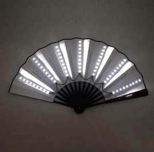 Ventilateur pliable LED lumineux, lumières de danse de boîte de nuit, cadeau de mariage, cadeaux pour invités, luminescence dans le noir, fournitures pour fête d'anniversaire, Halloween, 33 cm/13 pouces - Product Image 6
