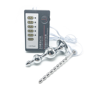 Juguetes Sexuales Para Adultos kadınlar için erkekler elektrik çarpması Penis üretral ses Anal <span class=keywords><strong>Plug</strong></span> popo fiş elektro stimülatör masaj - Product Image 1