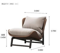 Fauteuil de relaxation moderne et luxueux avec repose-pieds, design tendance pour salon, balcon ou chambre, en promotion.