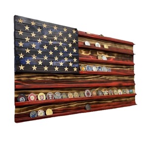 Caja de almacenamiento de bandera americana transfronteriza, decoración de <span class=keywords><strong>madera</strong></span> para el Día DE LA Independencia, estantes de pared colgantes para vivir, nuevo para <span class=keywords><strong>Amazon</strong></span> Latte - Product Image 5