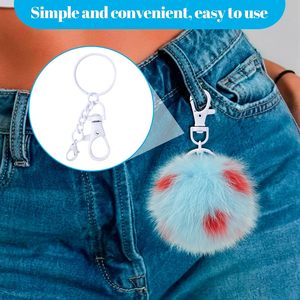 Winsyison – Lot de crochets pivotants colorés avec porte-clés, petits fermoirs mousquetons en alliage, clips de porte-clés robustes, crochets pour clés C - Product Image 5