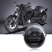 Pour Harley Davidson VROD V-Rod VRSC VRSCA VRSCDX VRSCR moto phare LED Hi/Lo faisceau lampe nouvelle couleur aluminium 6000k