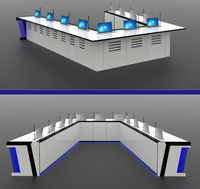 Salle de diffusion table console bureau surveillance centre de commande sécurité salle de contrôle équipement console de meubles