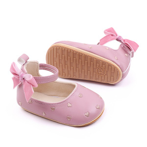 Soft Princess Baby <b>Shoes</b> <b>Hook</b>&loop Newborn Girl Pu Leather <b>Shoes</b> Spring and Summer and Autumn Indoor and Outdoor Walking <b>Shoes</b> - Product Image 3