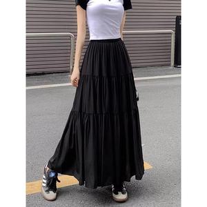 Jupe midi décontractée en mousseline unie de style français, taille haute, nouvelle collection été 2025 pour femme, Design Sense - Product Image 6