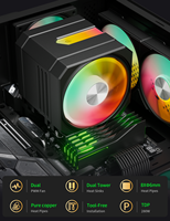 upHere ARGB CPU Cooler Dual Tower 8 Heat Pipes 120mm PWM RGB CPU Fan for LGA1851 1700 AM5
