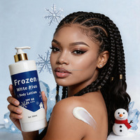 Lotion Corporelle Éclaircissante Frozen White Plus SPF60 PA+++ AHA Alpha Arbutin Collagène Exfolie, Réduit les Taches Brunes et les Rides, Illumine la Peau