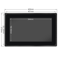 Monitor Industrial de Escritorio de 15.6 Pulgadas, IPS 1920x1080 HD, DP, VGA, Pantalla LCD de Aluminio Metálico