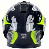 Casques de moto YM Flip Up, accessoires intelligents personnalisés unisexes à double visière de style allemand avec lumières LED
