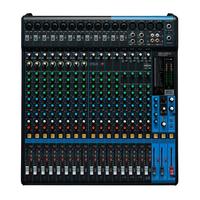 Console audio professionnelle MG20XU 24 DSP 20 canaux avec effets intégrés, connectivité USB, entrées XLR métalliques, performances en extérieur, 4 Aux