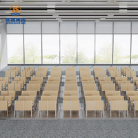 Chaises d'école pliables modernes en contreplaqué et acier du groupe JS, chaise de bureau polyvalente pour étudiants, pour les conférences, les auditoriums, les universités, les salles de classe